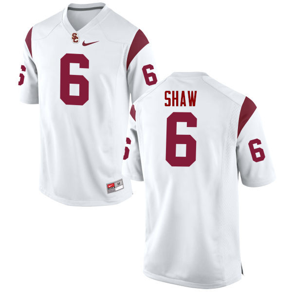 Men #6 Josh Shaw USC Trojans College Football Jerseys-White